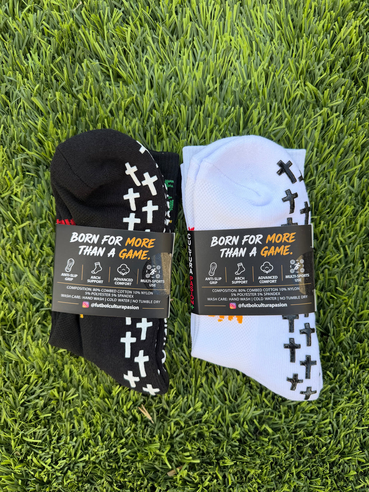 FCP Grip Socks – 2-Pair Pack (White & Black)